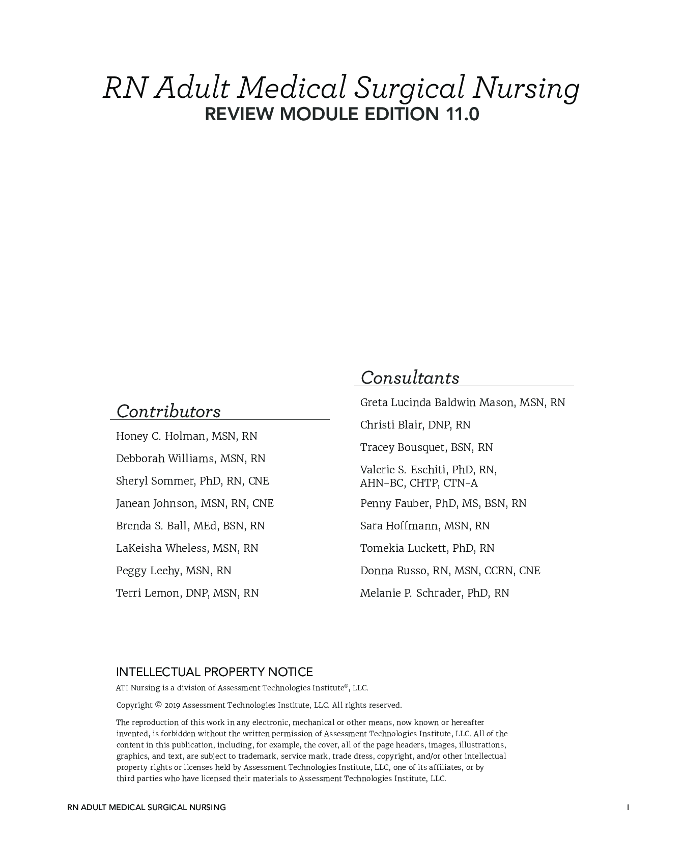 Preview of ATI RN Medical Surgical Nursing 11th Ed Latest Update